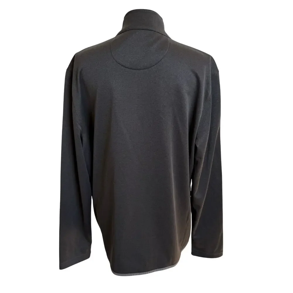 Callaway Jacket Men's Size Large Black Gray Full Zip Pockets Golf Quilted